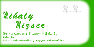 mihaly mizser business card